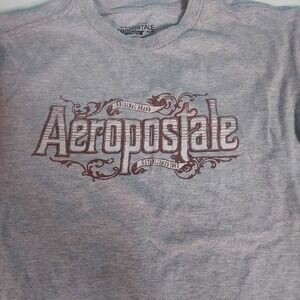 Aeropostale Mens Size L Long Sleeve T Shirt Logo On Front Biker Retro Read!